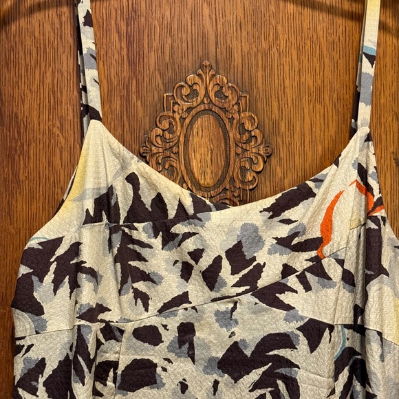 HD in Paris Floral Dress with Cream and Orange Accents - Picture 3 of 9